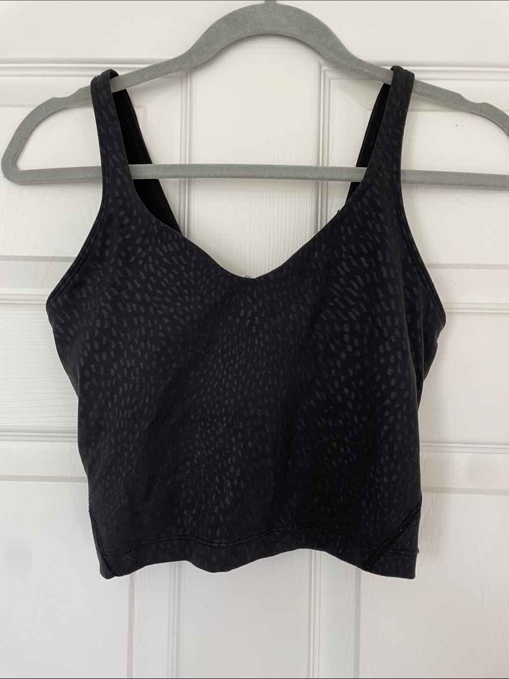 Lululemon Black Cheetah Crop Sports Bra 4